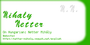 mihaly netter business card